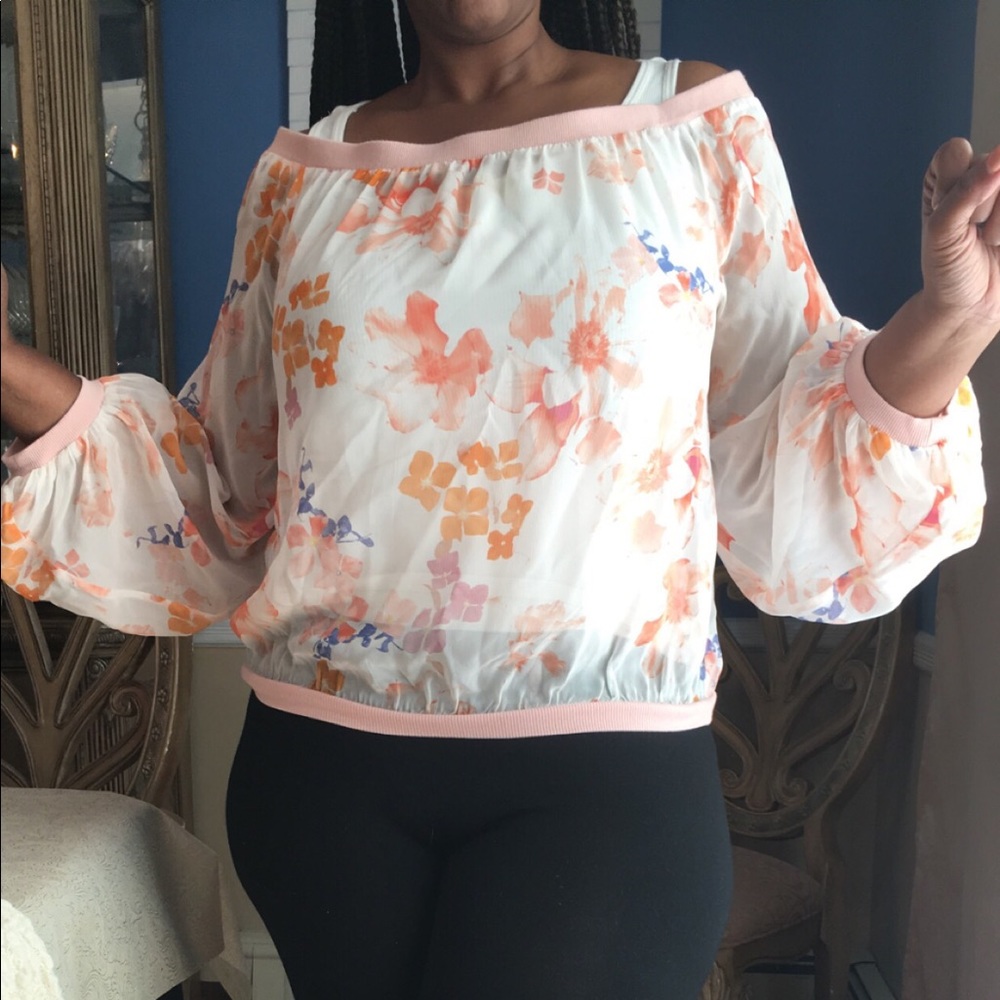 Floral off the shoulder blouse